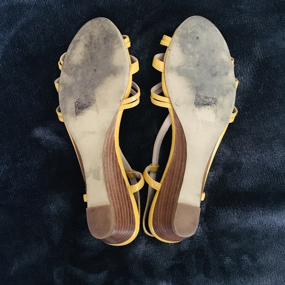 Colin Stuart Yellow Strappy Sandals - Picture 6 of 7